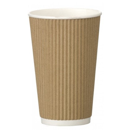 Kraft Double Wall Ripple Cups (Pack of 500) | Size 8oz-16oz 3