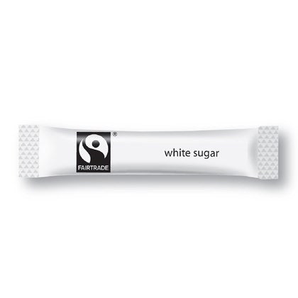 White Fairtrade Sugar Sticks (Pack of 1000)