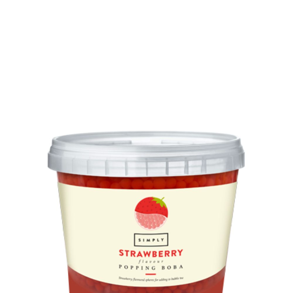 Simply Popping Boba Strawberry 870g (Pack of 4)