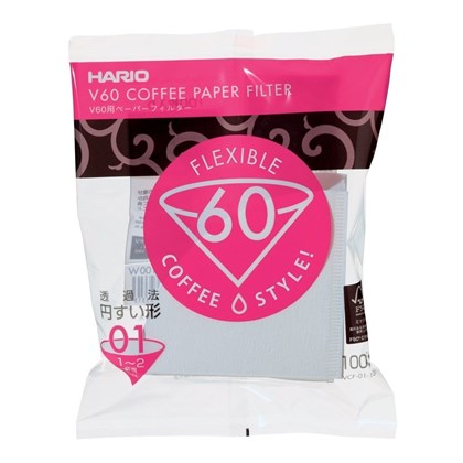 Hario V60 Filter White for 01 Dripper ( Pack of 100 Filters)