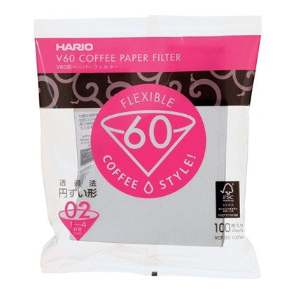Hario V60 Filter White for 02 Dripper (Pack of 40 Filters)