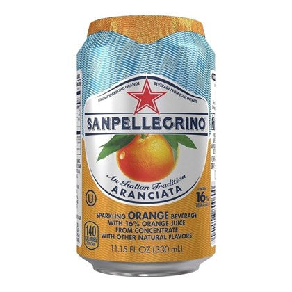 San Pellegrino Orange Cans 330ml (Pack of 24)