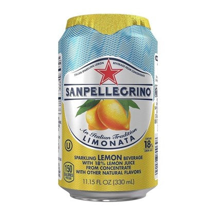 San Pellegrino Lemon Cans 330ml (Pack of 24)