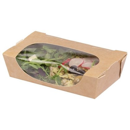 SP2 Large Kraft Tuck-Top Salad Pack (Pack of 200)