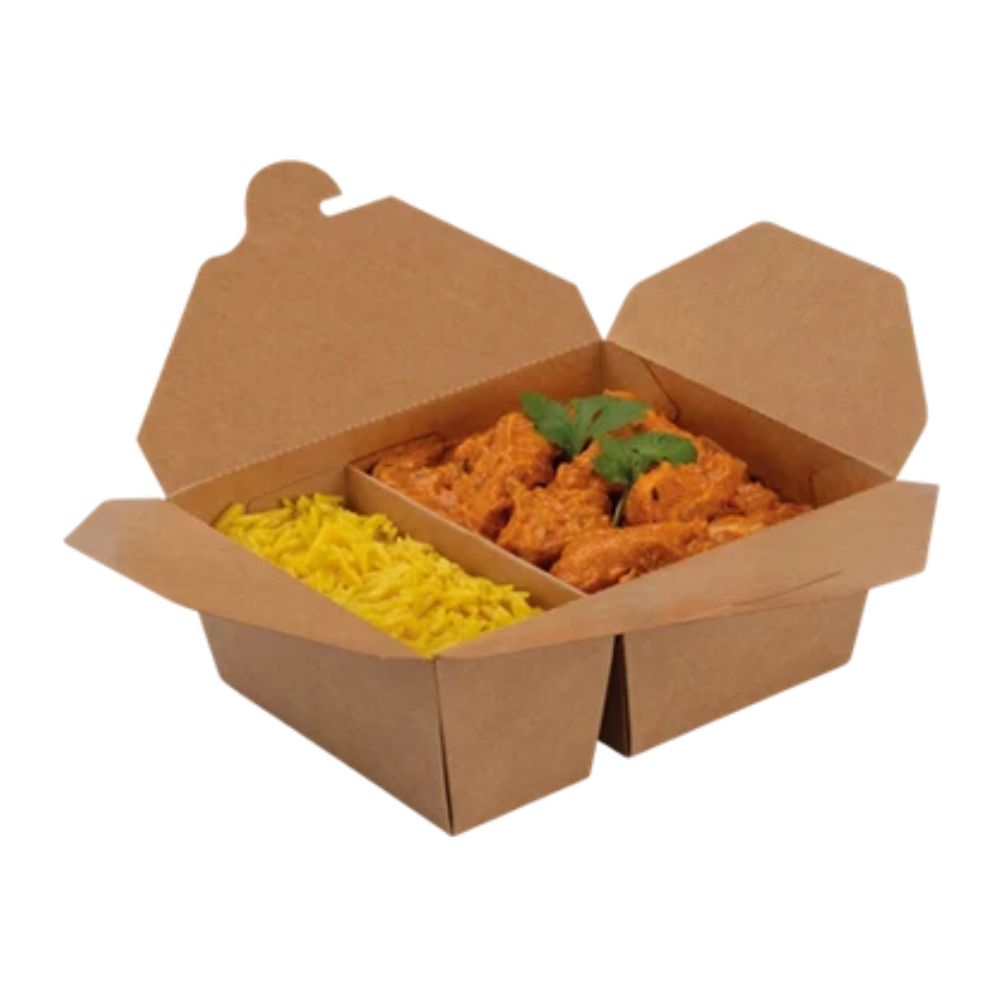 Kraft Two Compartment Box (Various Sizes)