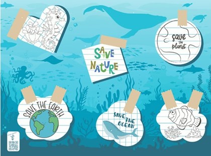 Kids Paper Placemat - Save the Ocean 30x40cm (Pack of 1000)