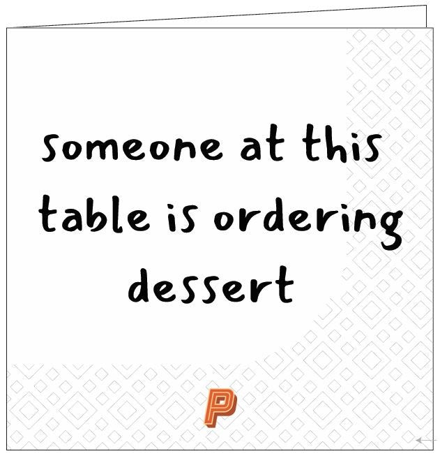 Napkin 33cm 2ply Peter's Pizzeria Qty 2000 (Dessert)