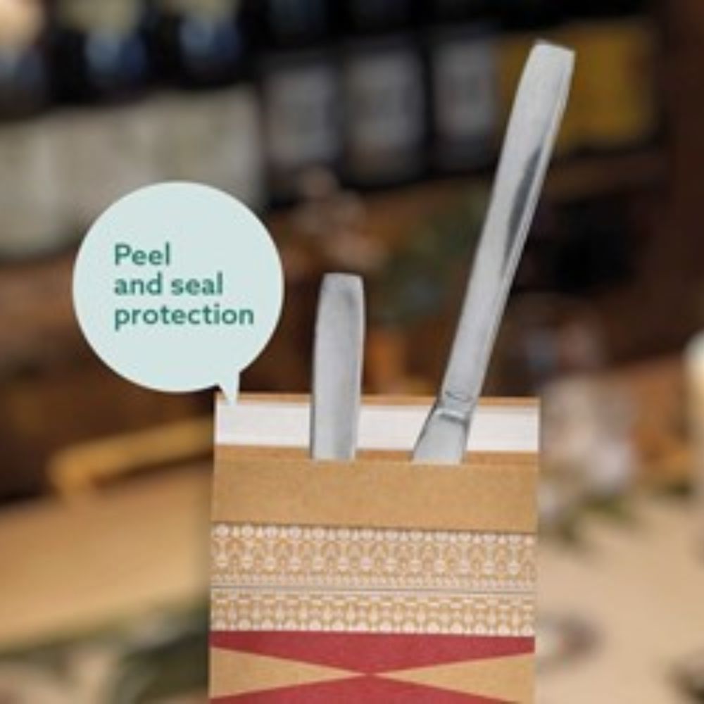 Christmas eCracker Sealable Cutlery Pocket (Pack of 500)