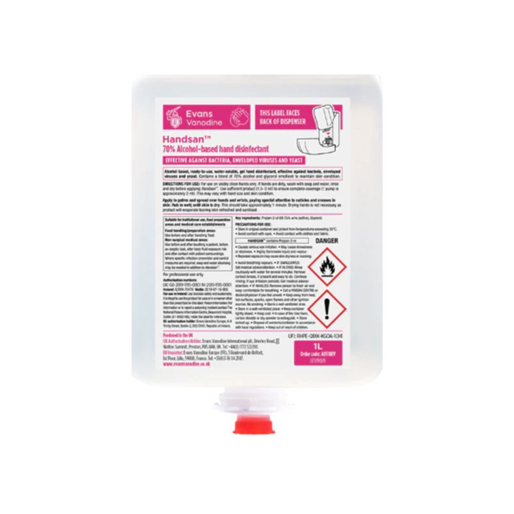 Alcohol Hand Sanitiser Cartridge 1l (Pack of 6)