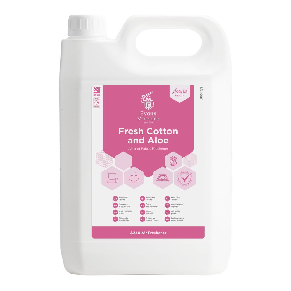 Fresh Cotton & Aloe Air and Fabric Freshener 5L (Pack of 2) 1