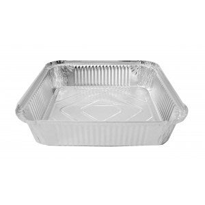 9" Square 2" Deep Foil Container (Pack of 200)