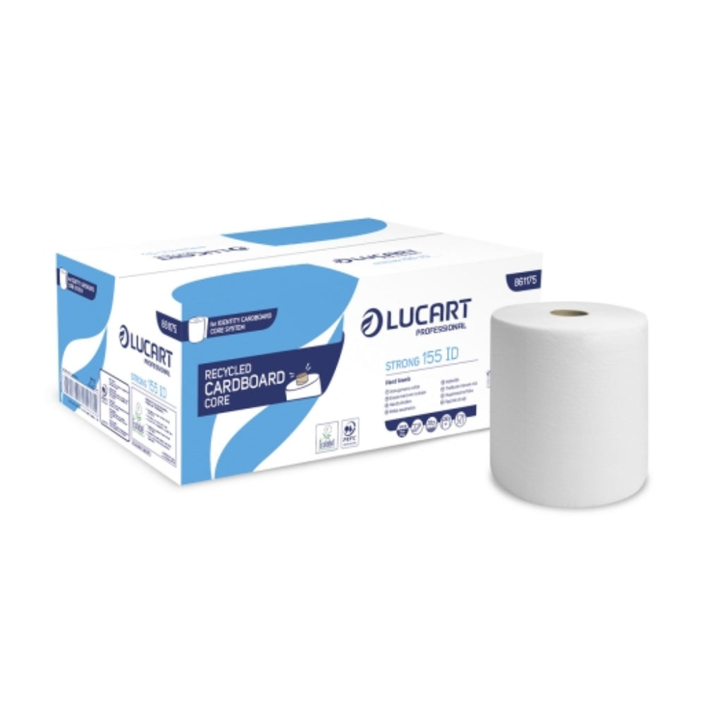 Strong White 155 Identity 2Ply Towel Roll (Pack of 6 Rolls) 1