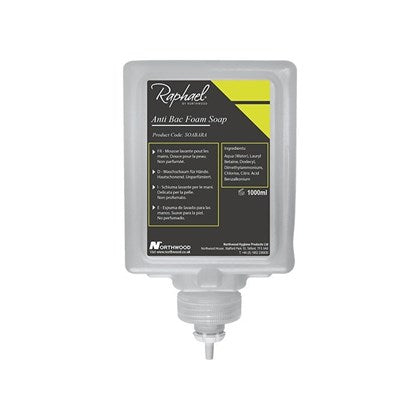 Raphael Anti-Bac Foam Soap 1L (Pack of 6)