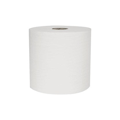 Raphael 1ply White Emb Roll Towel 200m (Pack of 6 Rolls)