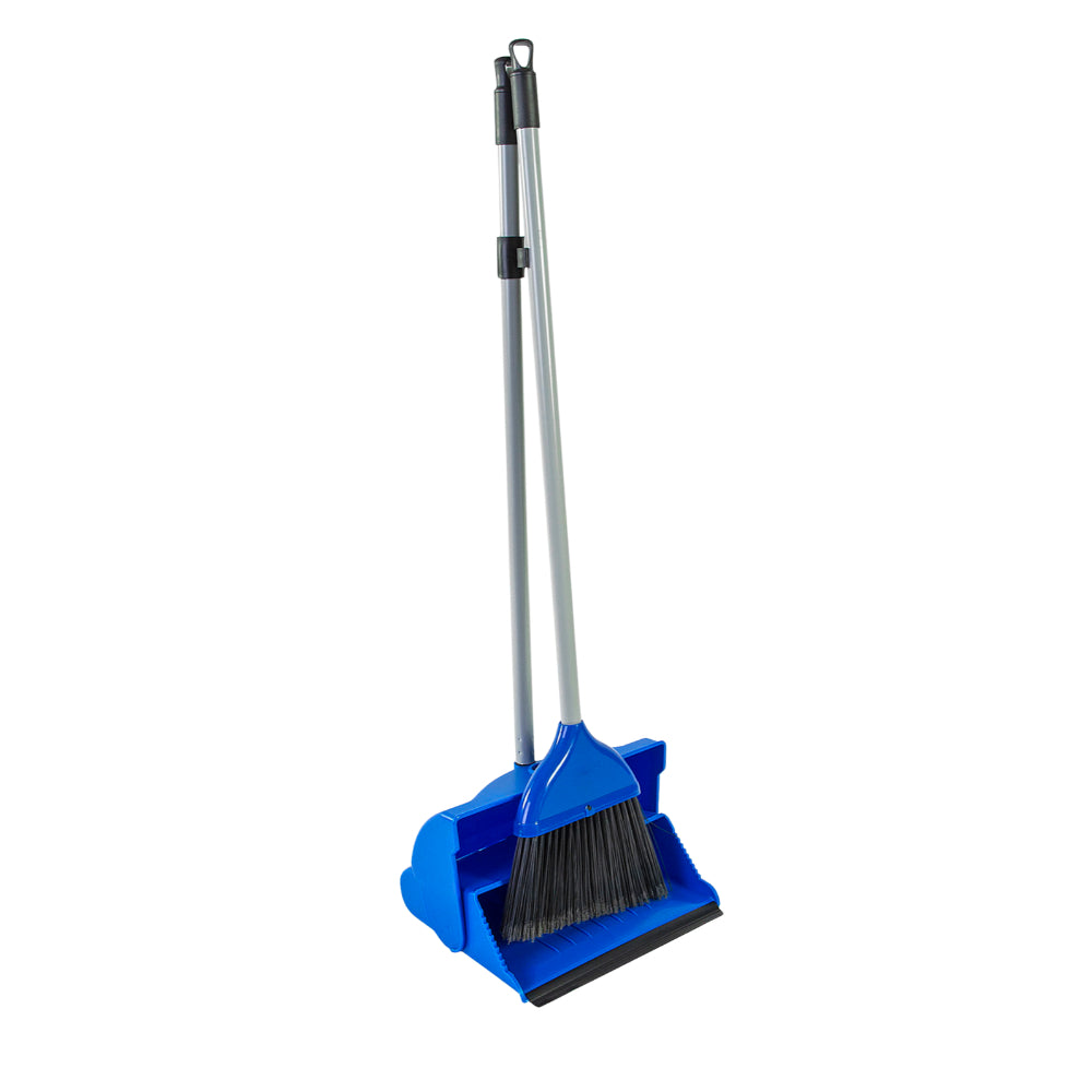 Deluxe Long Handled Dust Pan & Brush | Various Colours 2