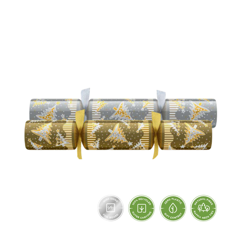 11" Sparkle Tree Foil Board Christmas Crackers Mixed Case (Pack of 100) 1
