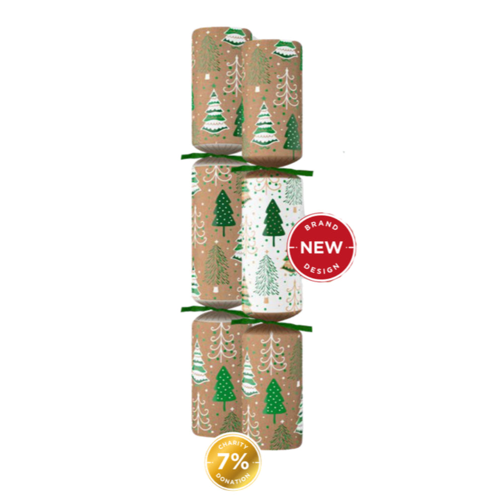 12" Kraft Festive Forest Christmas Crackers With Gift (Pack of 50) 1