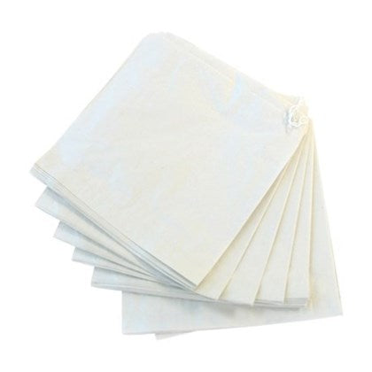 White Pinned Strung Bags | Various Sizes
