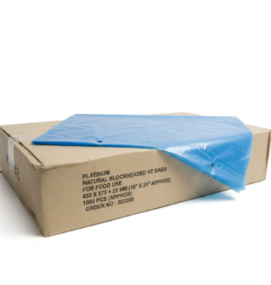 Food Grade Blue Block-Headed HT bags | Various sizes