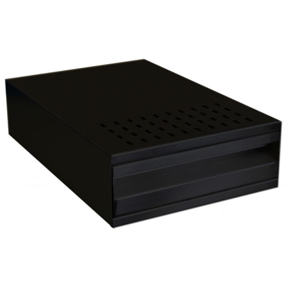 Black Solid Knock Out Drawer and Bar