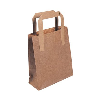 SOS Paper Carrier Bags | Kraft / White | Various Sizes