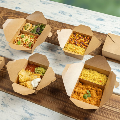 Kraft Two Compartment Box (Various Sizes)