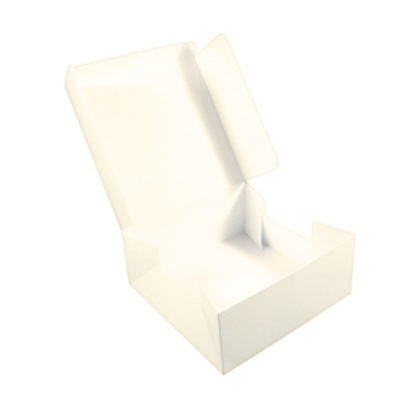 White Cake Box 4pt Glued With Locking Tabs (Pack of 250) | Various Sizes