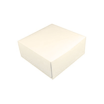 White Cake Box 4pt Glued With Locking Tabs (Pack of 250) | Various Sizes