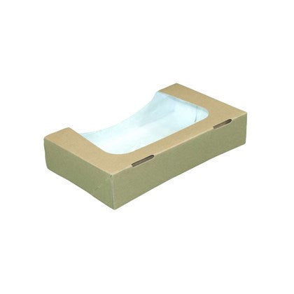 Cupcake Box Kraft Full Window 198 x118x40mm