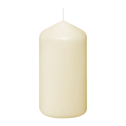 Cream Pillar Candles 130x60mm (Pack of 12)