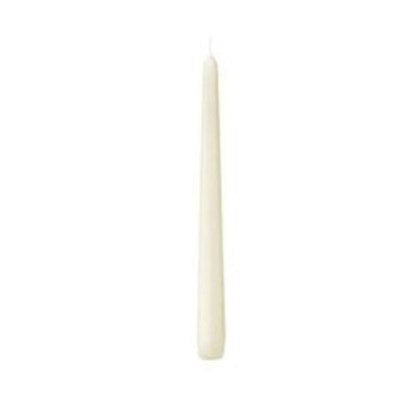 10" Tapered Ivory Candle 7h Burn Time (Pack of 50)