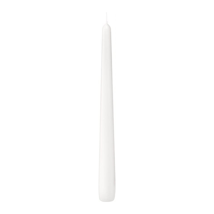 White Antique Tapered Candles 250x25mm (Pack of 50)