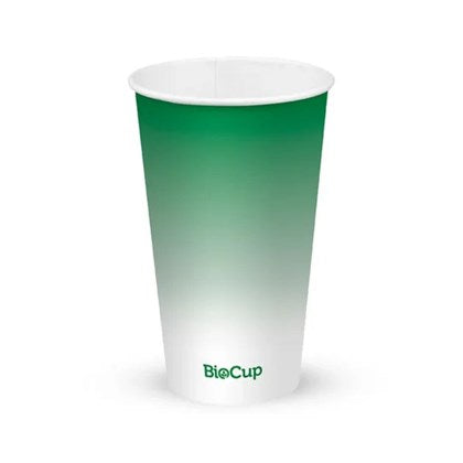 White & Green Single Wall Cold Cup 90mm Dia | 10oz-24oz 3