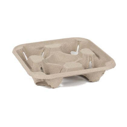 4 Cup Moulded Pulp Cup Carriers (Pack of 180)