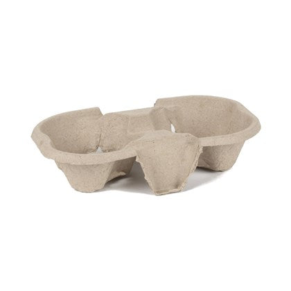 2 Cup Moulded Pulp Cup Carriers (Pack of 360)