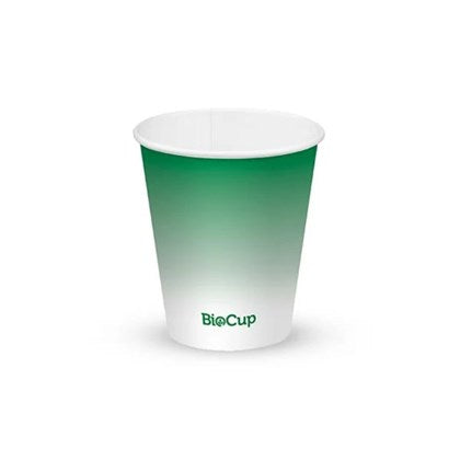 White & Green Single Wall Cold Cup 90mm Dia | 10oz-24oz