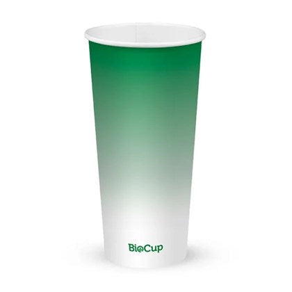 White & Green Single Wall Cold Cup 90mm Dia | 10oz-24oz 5
