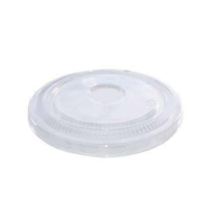 9-14oz rPET Clear Plastic Flat Lid No Hole 93mm Dia (Pack of 1000)