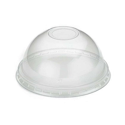 12/16/22oz Clear rPET Domed Lid With Hole 90mm Dia (Pack of 1000)