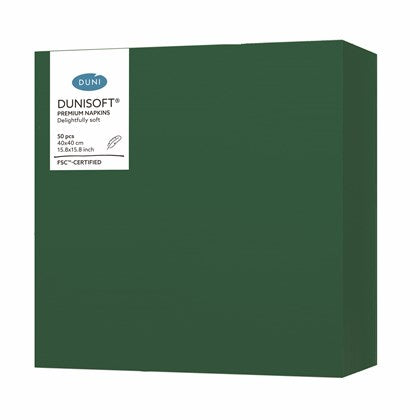 Dunisoft Napkin 40cm 4Fold Forest Green (Pack of 500)