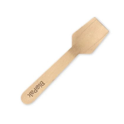 Eco-Friendly 9.5cm Wooden Ice Cream Spoons