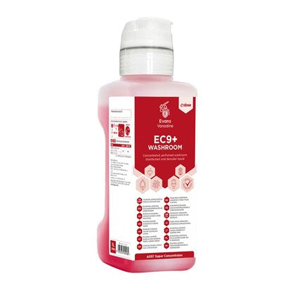 EC9 Washroom Cleaner Red Zone Dosing Bottle 1L (Pack of  4)