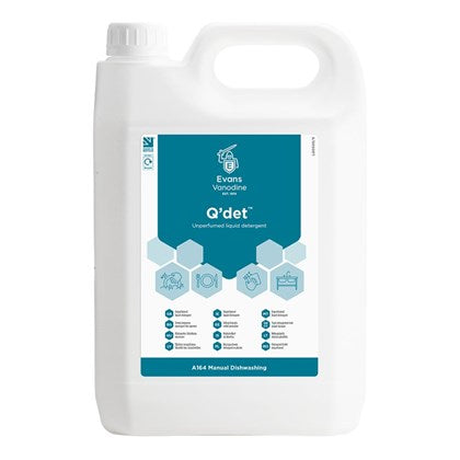 Q'Det Unperfumed Washing Up Liquid 5L (Pack of 2) 1