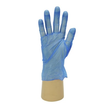 Powder Free Vinyl Gloves (Pack of 100) | Various Sizes | Blue / Clear