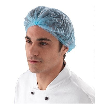 Blue Double Stitch Mob Cap (Pack of 100)