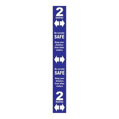 Social distancing floor strip PVC 100x800mm | Rad & Blue