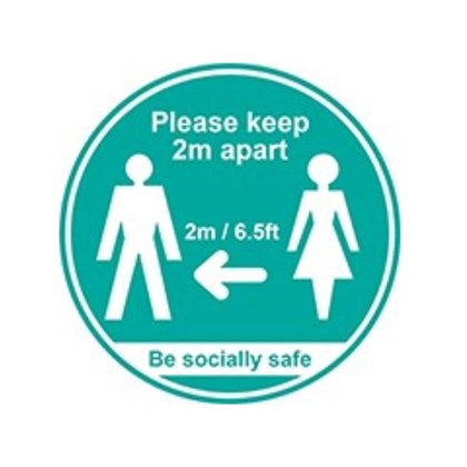 Floor Sign Stickers Social Distance 2