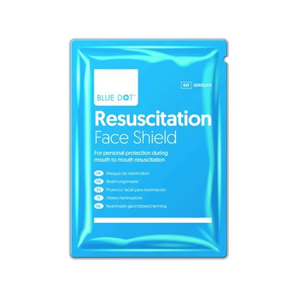 Blue Dot Resuscitation Face Shields (Pack of 10)