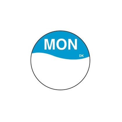 Round Coloured Days of the Week Prep Labels (Pack of 1000) | Monday - Sunday