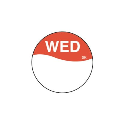 Round Coloured Days of the Week Prep Labels (Pack of 1000) | Monday - Sunday